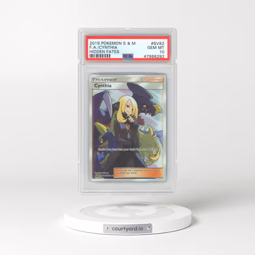 2019 Pokémon Sun & Moon Hidden Fates #SV82 Cynthia - Full Art (PSA 10 GEM MINT)