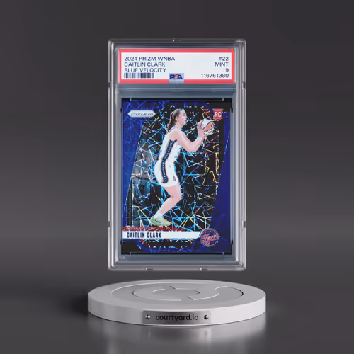 2024 Panini Prizm WNBA #22 Caitlin Clark - Blue Velocity (PSA 9 MINT)