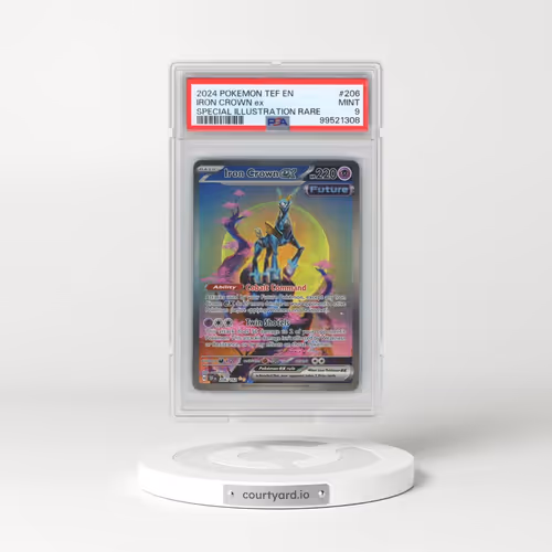 2024 Pokémon Tef EN-Temporal Forces #206 Iron Crown EX - Holo Special Illustration Rare (PSA 9 MINT)