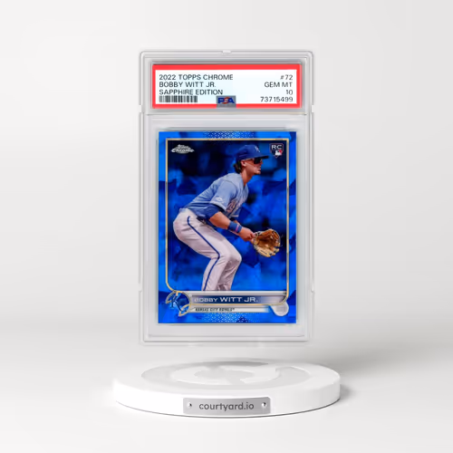 2022 Topps Chrome Sapphire Edition #72 Bobby Witt Jr. (PSA 10 GEM MINT)