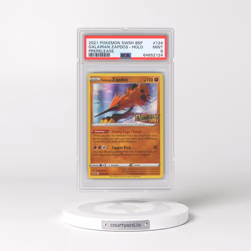 2021 Pokémon Swsh Black Star Promo #124 Galarian Zapdos - Holo Prerelease (PSA 9 MINT)