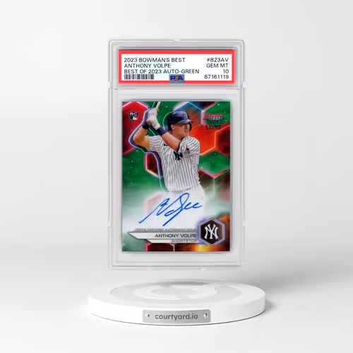 2023 Bowman's Best Best of 2023 Autographs #B23AV Anthony Volpe - Green Refractor (PSA 10 GEM MINT)