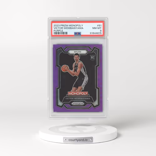 2023 Panini Prizm Monopoly #81 Victor Wembanyama - Purple (PSA 8 NM-MT)