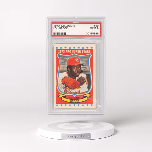 1973 Kellogg's #40 Lou Brock (PSA 9 MINT)