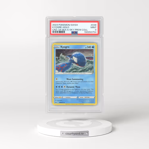2023 Pokémon Sword and Shield Crown Zenith #036 Kyogre - Holo 2024 Sea & Sky Premium Collection (PSA 9 MINT)