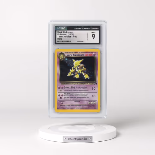 1999 Team Rocket #1/82 Dark Alakazam - Holo (CGC 9 MINT)