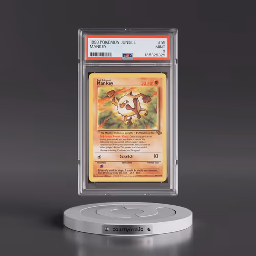 1999 Pokémon Jungle #55 Mankey (PSA 9 MINT)
