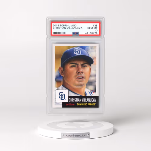 2018 Topps Living #38 Christian Villanueva (PSA 10 GEM MINT)