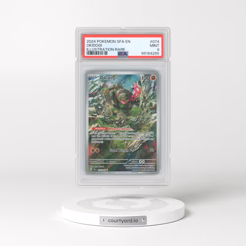 2024 Pokémon Sfa EN-Shrouded Fable #074 Okidogi - Illustration Rare (PSA 9 MINT)