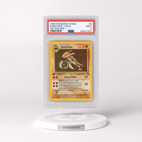 1999 Pokémon Fossil #9 Kabutops - 1st Edition Holo (PSA 9 MINT)