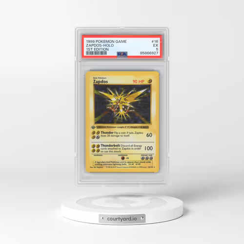 1999 Pokémon Game #16 Zapdos - 1st Edition Holo (PSA 5 EX)