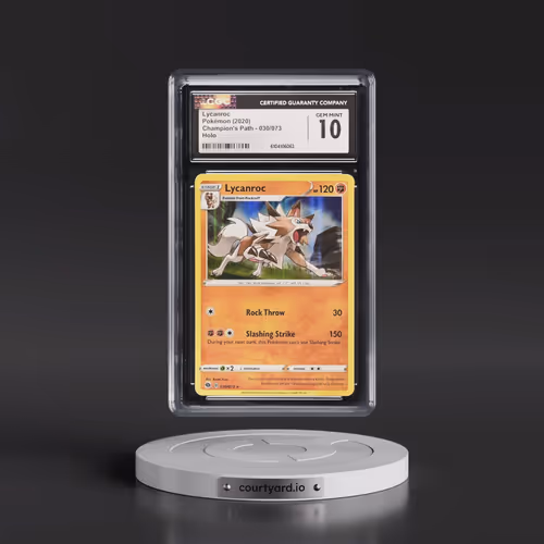 2020 Champion's Path #030/073 Lycanroc - Holo (CGC 10 GEM MINT)