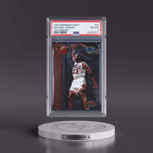 1997 Bowman's Best Techniques #T2 Michael Jordan (PSA 8 NM-MT)