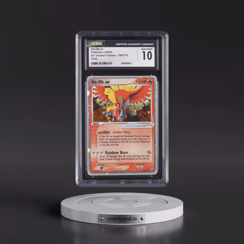 2005 Pokémon EX Unseen Forces #104 HO-Oh EX - Holo Holo (CGC 10 GEM MINT)