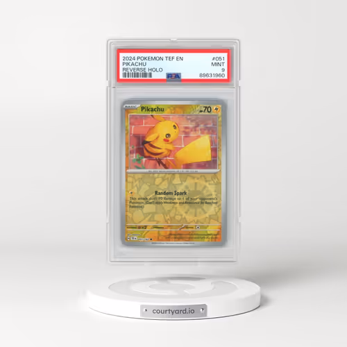 2024 Pokémon Tef EN-Temporal Forces #051 Pikachu - Reverse Holo (PSA 9 MINT)