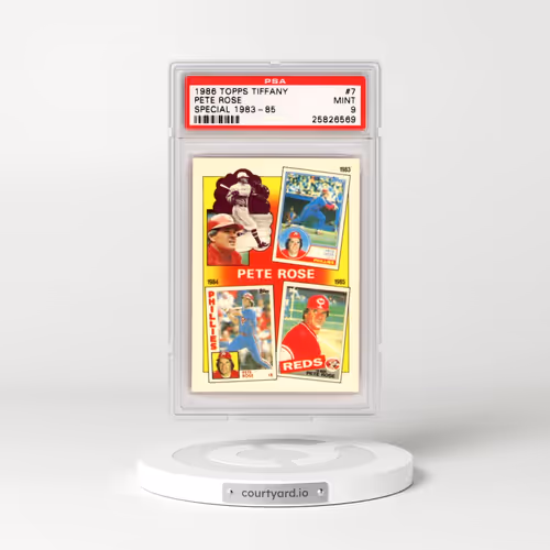 1986 Topps Tiffany #7 Pete Rose - Special 1983-85 (PSA 9 MINT)