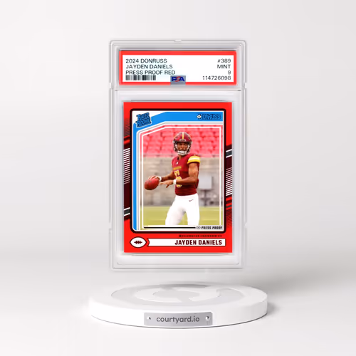 2024 Panini Donruss #389 Jayden Daniels - Press Proof Red (PSA 9 MINT)
