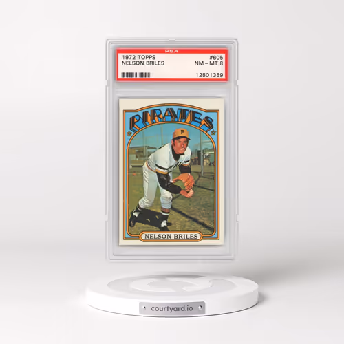 1972 Topps #605 Nelson Briles (PSA 8 NM-MT)