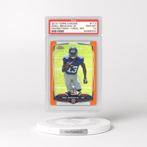 2014 Topps Chrome #117 Odell Beckham Jr. - Facing Forward-Orange Refractor (PSA 10 GEM MINT)
