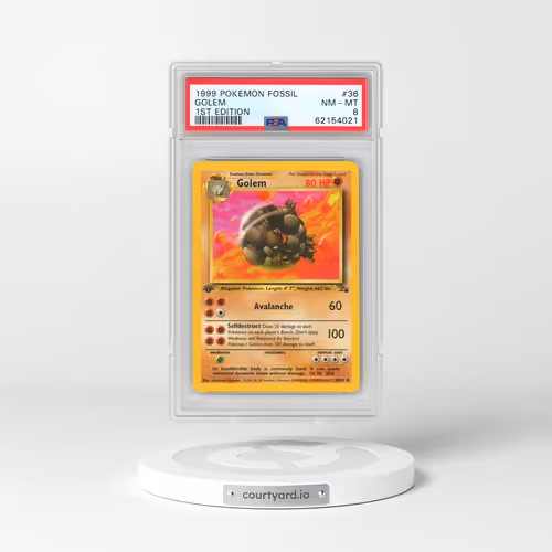 1999 Pokémon Fossil #36 Golem - 1st Edition (PSA 8 NM-MT)