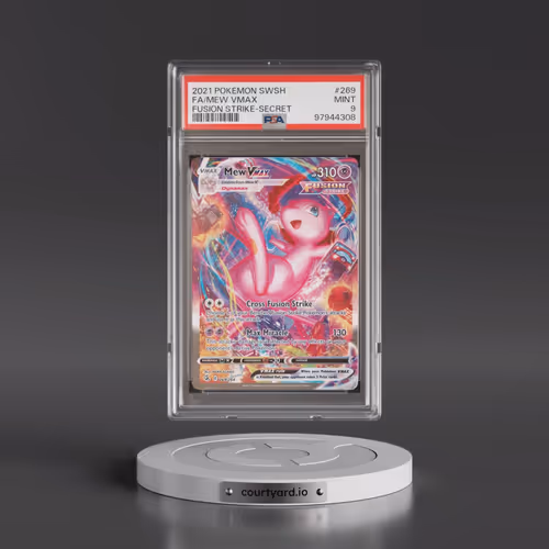 2021 Pokémon Sword & Shield Fusion Strike #269 Mew Vmax - Full Art Secret (PSA 9 MINT)