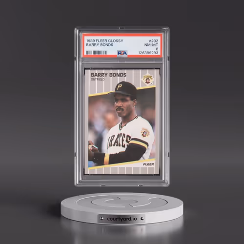 1989 Fleer Glossy #202 Barry Bonds (PSA 8 NM-MT)