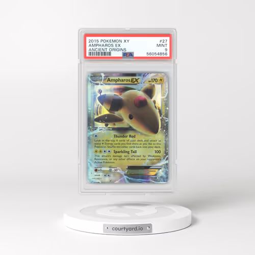 2015 Ancient Origins #27 Ampharos EX - Holo (PSA 9 MINT)