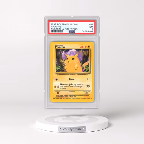 1999 Pokémon Game Promo #58 Pikachu - Australia Poketour (PSA 7 NM)
