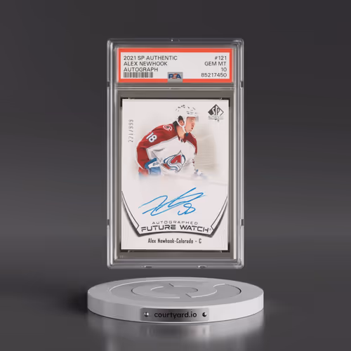 2021 SP Authentic #121 Alex Newhook - Autograph (PSA 10 GEM MINT)