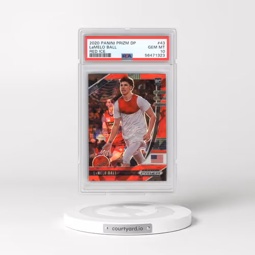 2020 Panini Prizm Draft Picks #43 LaMelo Ball - Red Ice (PSA 10 GEM MINT)
