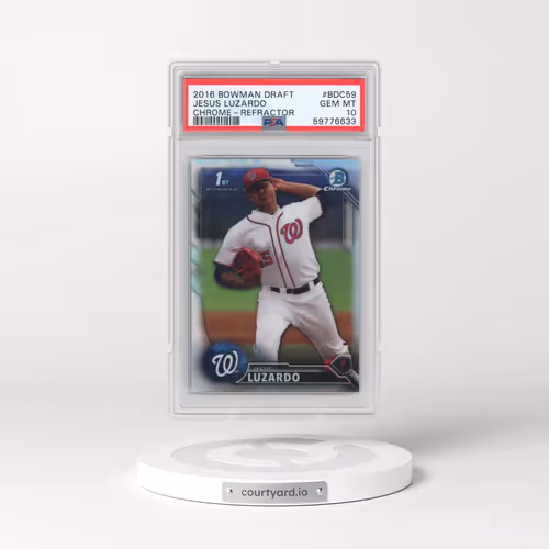 2016 Bowman Draft #BDC59 Jesus Luzardo - Chrome-Refractor (PSA 10 GEM MINT)