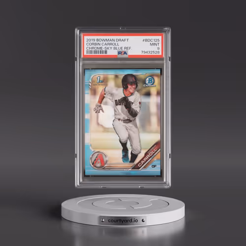 2019 Bowman Draft #BDC125 Corbin Carroll - Chrome-Sky Blue Refractor (PSA 9 MINT)