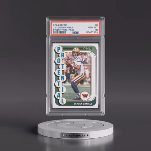 2024 Panini Score Protential #3 Jayden Daniels - Pink (PSA 10 GEM MINT)