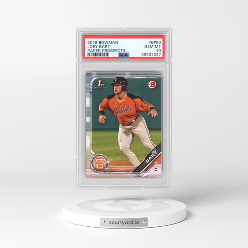 2019 Bowman Paper Prospects #BP50 Joey Bart (PSA 10 GEM MINT)
