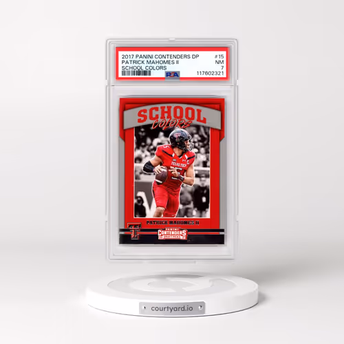 2017 Panini Contenders Draft Picks School Colors #15 Patrick Mahomes II (PSA 7 NM)
