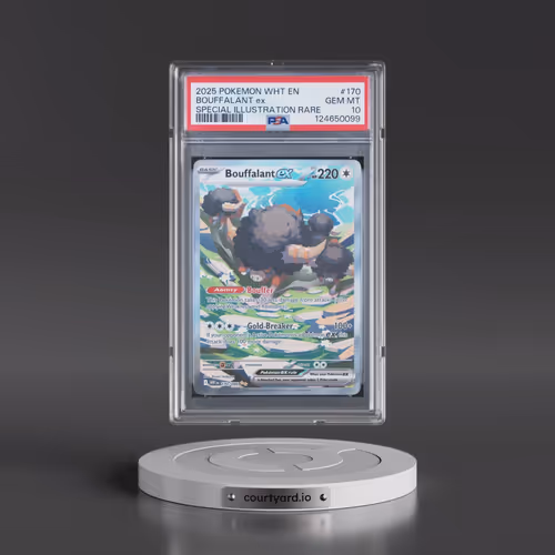 2025 Pokémon Wht EN-White Flare #170 Bouffalant EX - Holo Special Illustration Rare (PSA 10 GEM MINT