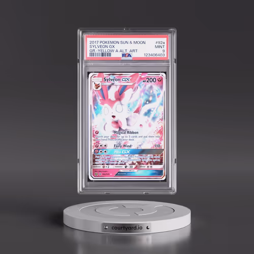 2017 Pokémon Sun & Moon Guardians Rising #92a Sylveon GX - Holo Yellow A Alternate Art (PSA 9 MINT)