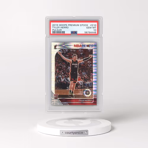 2019 Panini Hoops Premium Stock #210 Tyler Herro - Pulsar (PSA 10 GEM MINT)