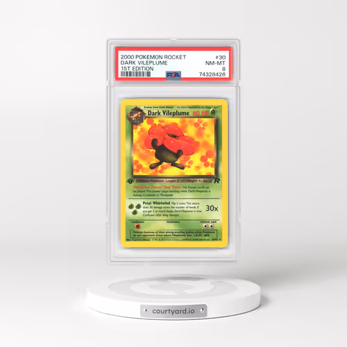 2000 Rocket Gang #30 Dark Vileplume - 1st Edition (PSA 8 NM-MT)