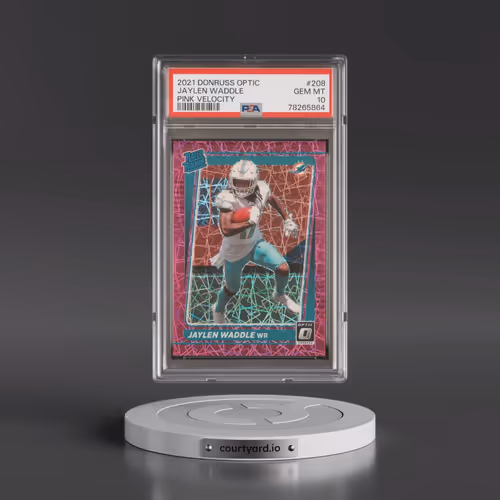 2021 Panini Donruss Optic #208 Jaylen Waddle - Pink Velocity (PSA 10 GEM MINT)