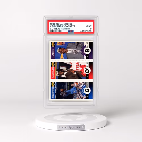 1996 Collector's Choice Mini II #M129 Jermaine O'Neal/Kevin Garnett/Kobe Bryant (PSA 9 MINT)