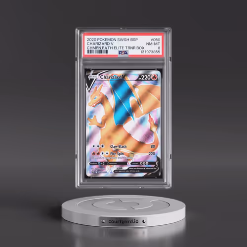 2020 Pokémon Swsh Black Star Promo #050 Charizard V - Holo Champion's Path Elite Trainer Box (PSA 8
