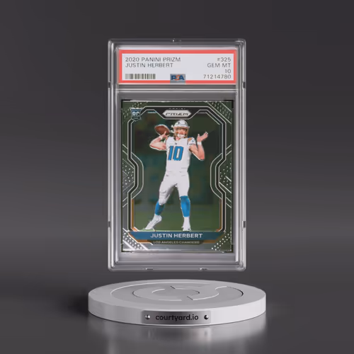 2020 Panini Prizm #325 Justin Herbert (PSA 10 GEM MINT)