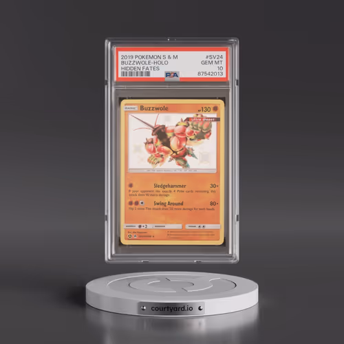 2019 Pokémon Sun & Moon Hidden Fates #SV24 Buzzwole - Holo (PSA 10 GEM MINT)
