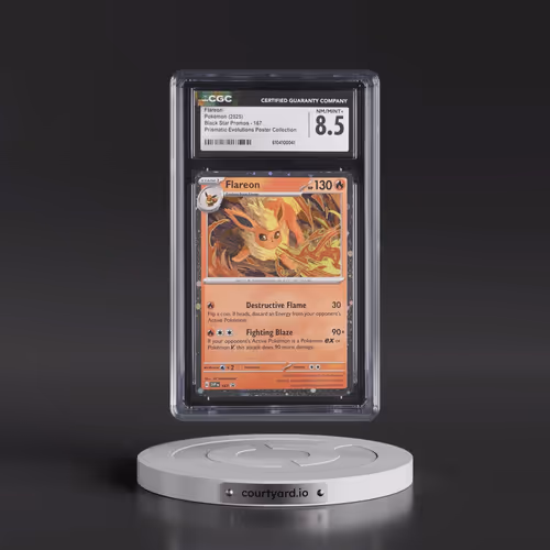 2025 Pokémon Svp EN-SV Black Star Promo #167 Flareon - Prismatic Evolutions Poster Collection (CGC 8