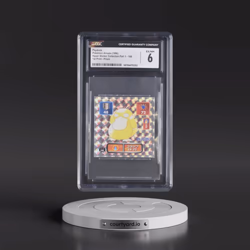 1996 Hyper Sticker Collection Part 1 (1996) #166 Psyduck - (Yellow Back) 1st Print Prism (CGC 6 EX-N