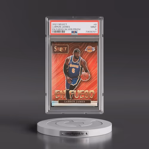 2021 Panini Select EN Fuego #8 LeBron James - Silver Prizm (PSA 9 MINT)