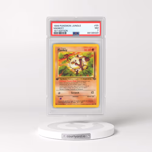 1999 Pokémon Jungle #55 Mankey - 1st Edition (PSA 7 NM)