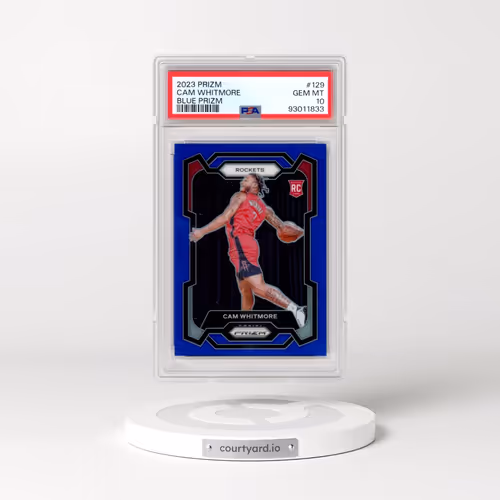 2023 Panini Prizm #129 Cam Whitmore - Blue Prizm (PSA 10 GEM MINT)