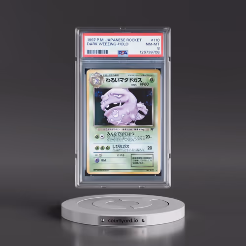 1997 Pokémon Rocket #110 Dark Weezing - Holo (PSA 8 NM-MT)